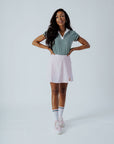 Club Angie Polo - Green/White Stripes