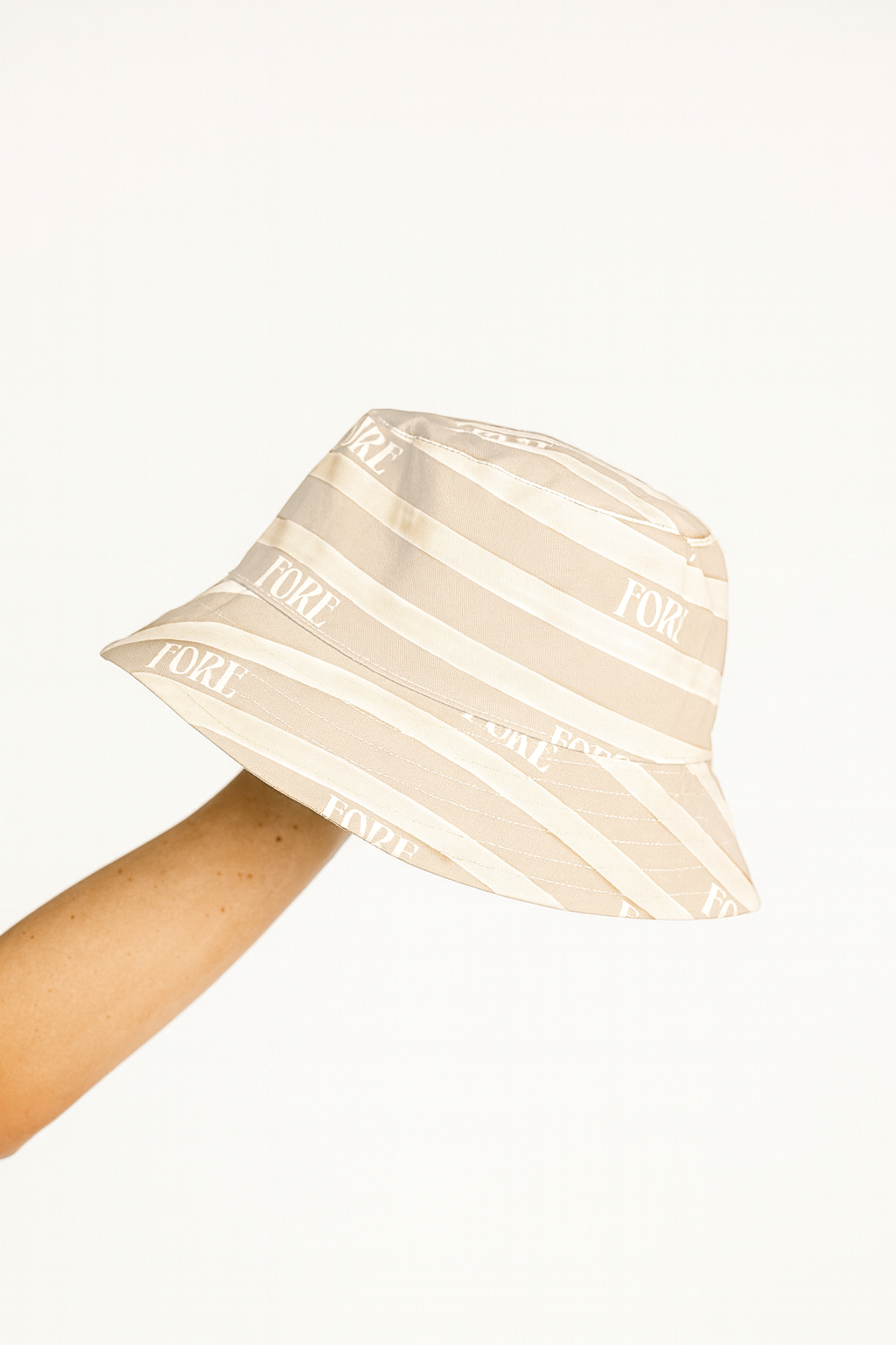 Austi Bucket Hat - Angora/White Fore