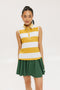 Mustard/White Stripes