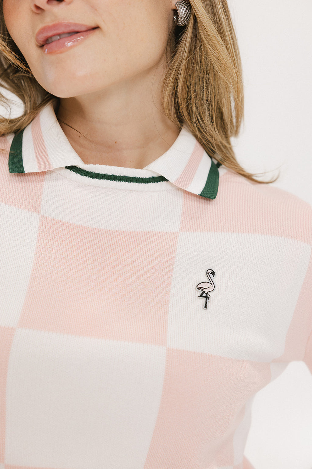Dorothy Sweater - Pink/White – foreall.com