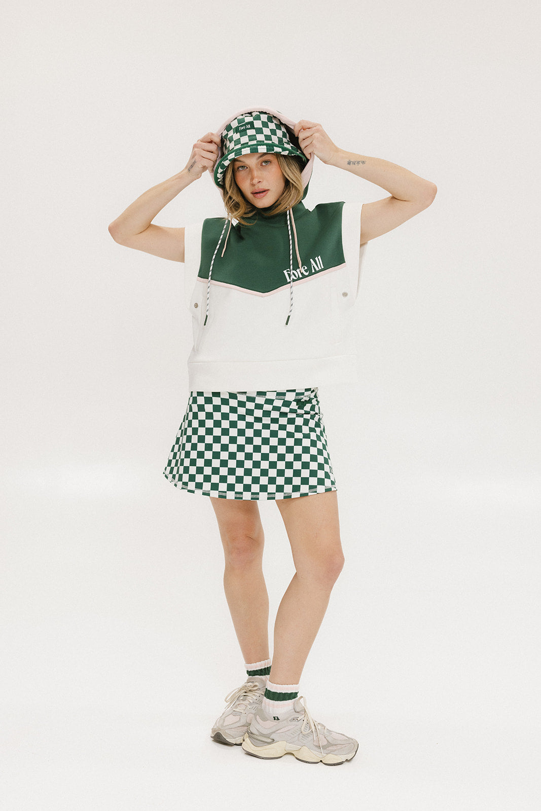 Laila Sleeveless Hoodie - Green – foreall.com