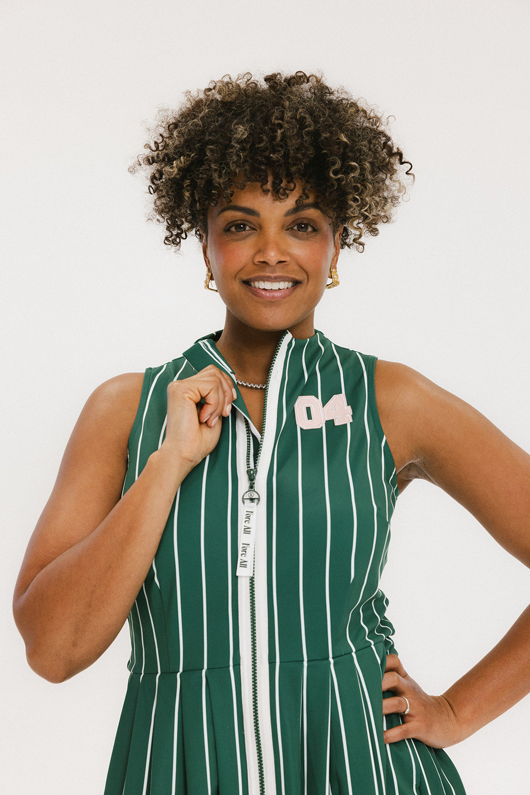 dress pinstripe Fore All Women's Pinstripe Green Erin Dress, Small