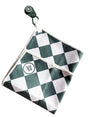 Magnet Golf Towel - Green/White Checkered