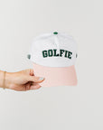 Golfie Hat - White/Pink