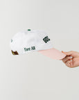 Golfie Hat - White/Pink