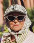 Lady Scarf Hat - Putting Green/White Checkered