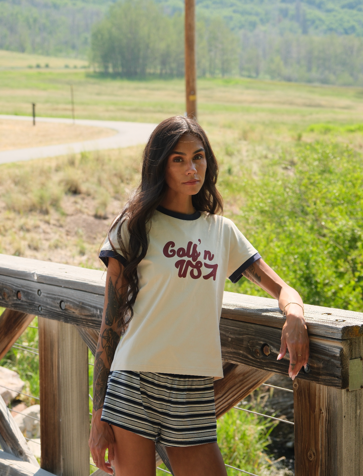 Golfn Ringer Tee - Heritage