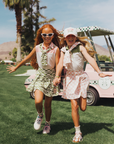 Golfie Barbie Hat - Putting Green/White