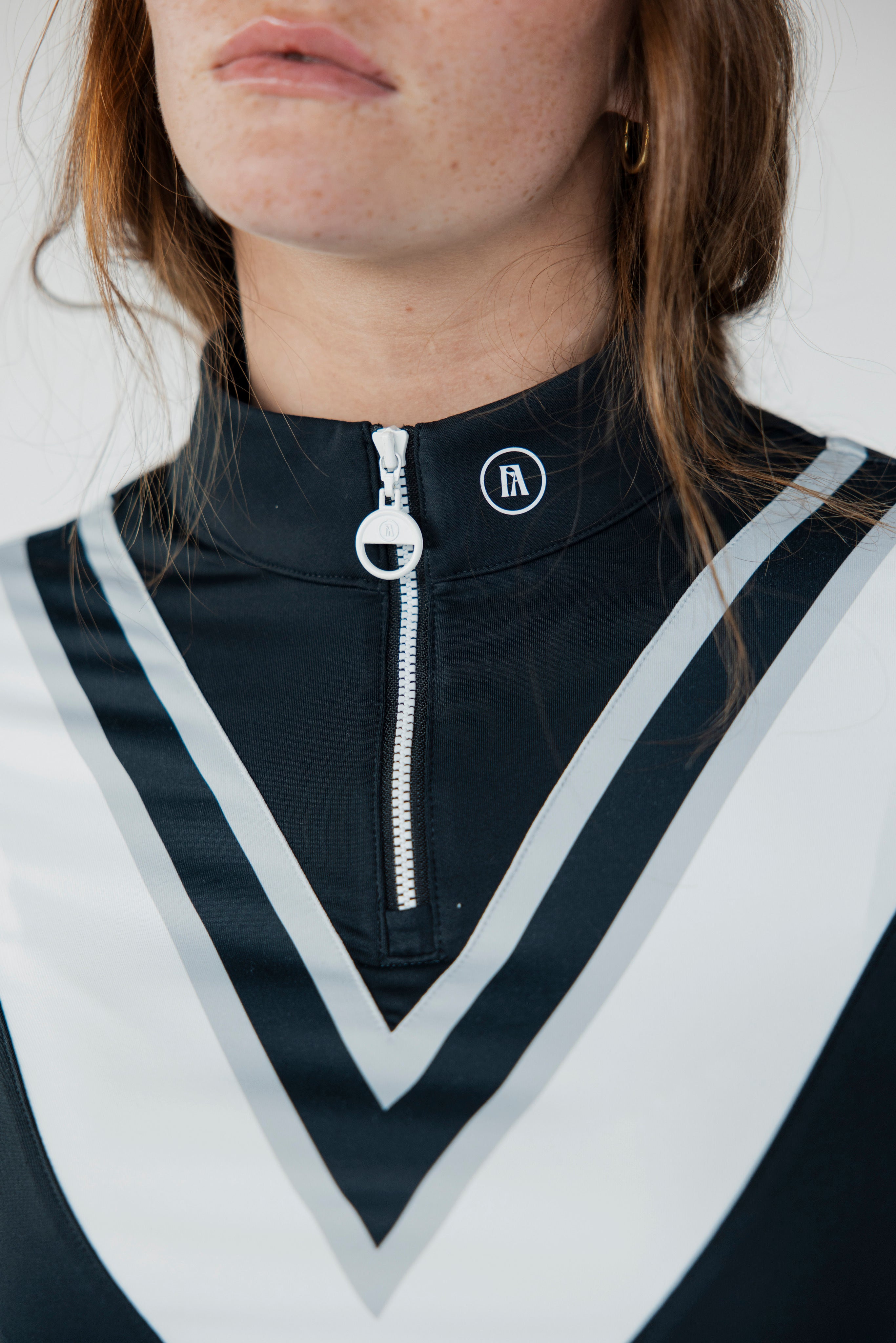 Micky Quarter Zip - Black/White – foreall.com