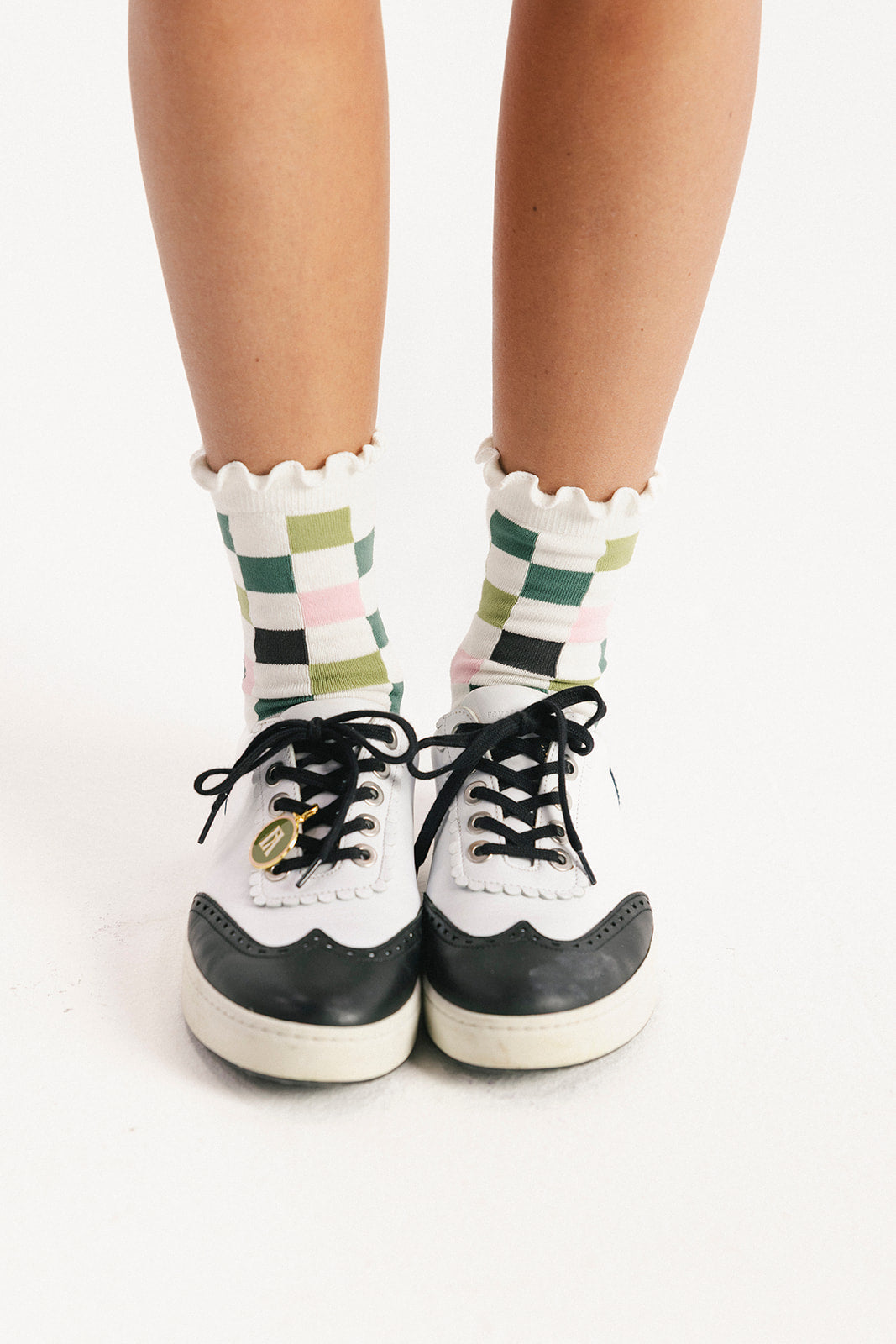 MAUDE RUFFLE SOCK - BARBIE CHECKERED — B1A1166.jpg