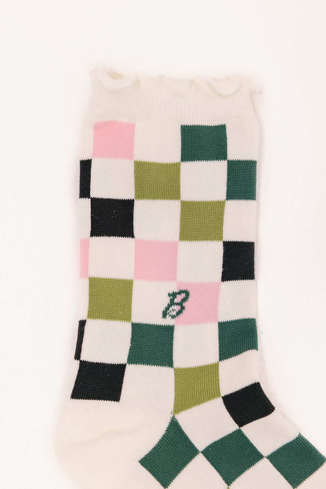 MAUDE RUFFLE SOCK - BARBIE CHECKERED — B1A1071.jpg