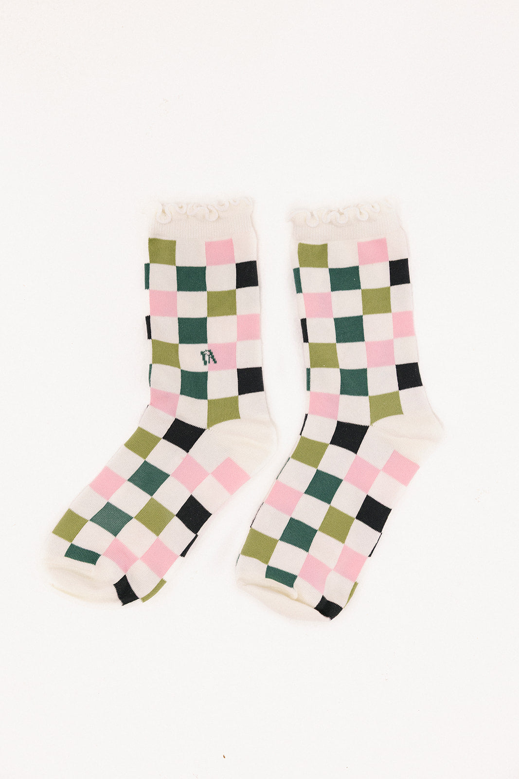MAUDE RUFFLE SOCK - BARBIE CHECKERED — B1A1063_websize_afac9f95-469f-445b-be62-cf31c83114a8.jpg