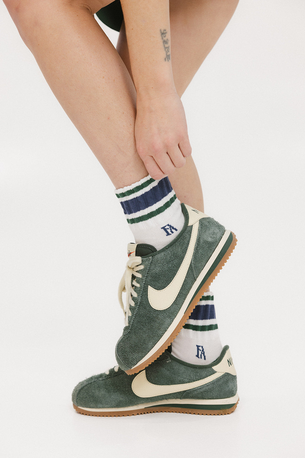 RETRO ANKLE SOCK - GREEN — FAS-25-114-GREEN-BLUE-SPRING-25__201.jpg