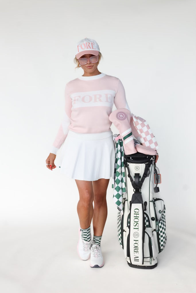 FAIRWAY HEADCOVER - PINK/WHITE CHECKERED — IMG_6943-2.heic