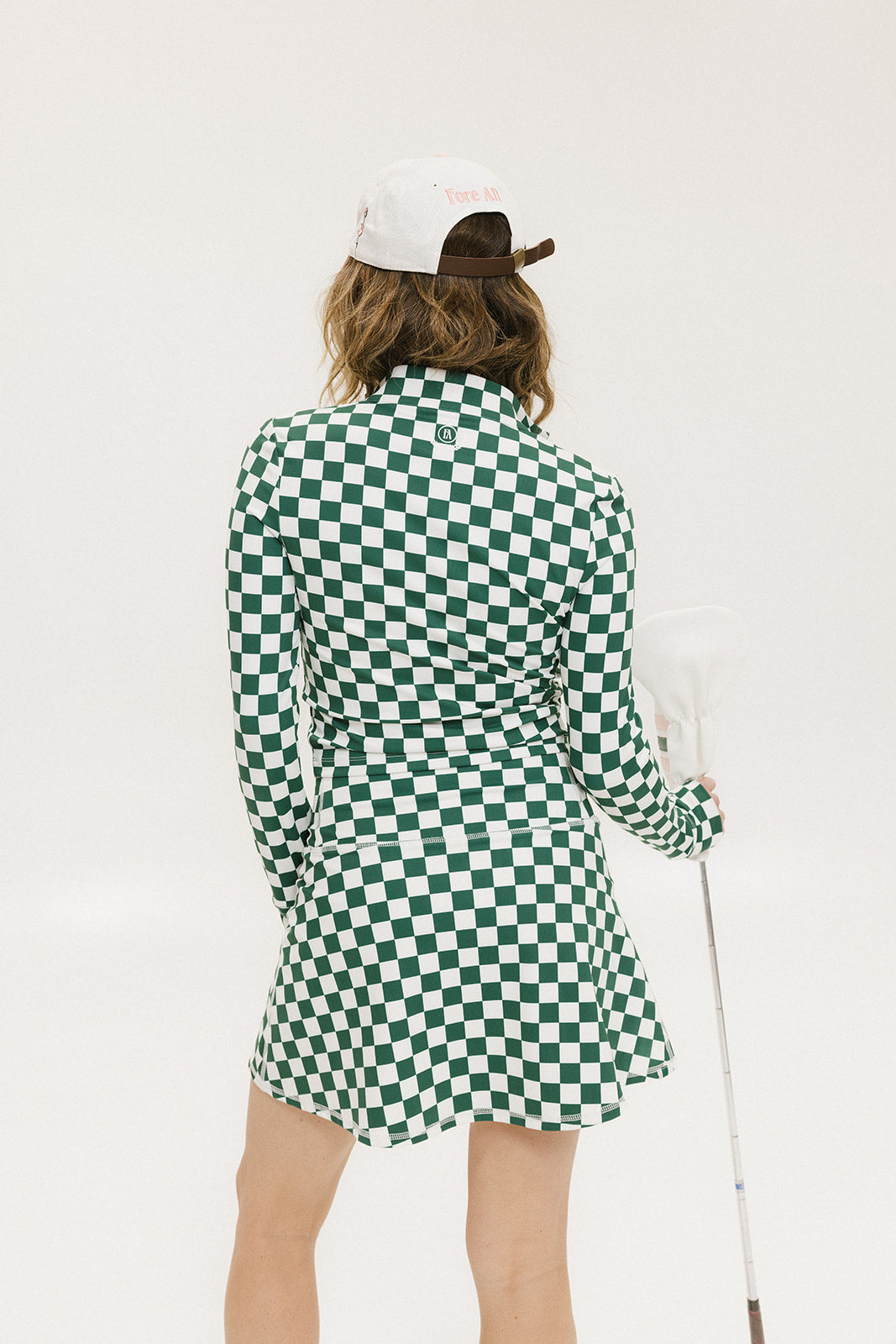 BEA BASE MOCK - GREEN/WHITE CHECKERED — BASIC-10-GREEN_WHITE-CHECKERED-ESSENTIALS_4.jpg