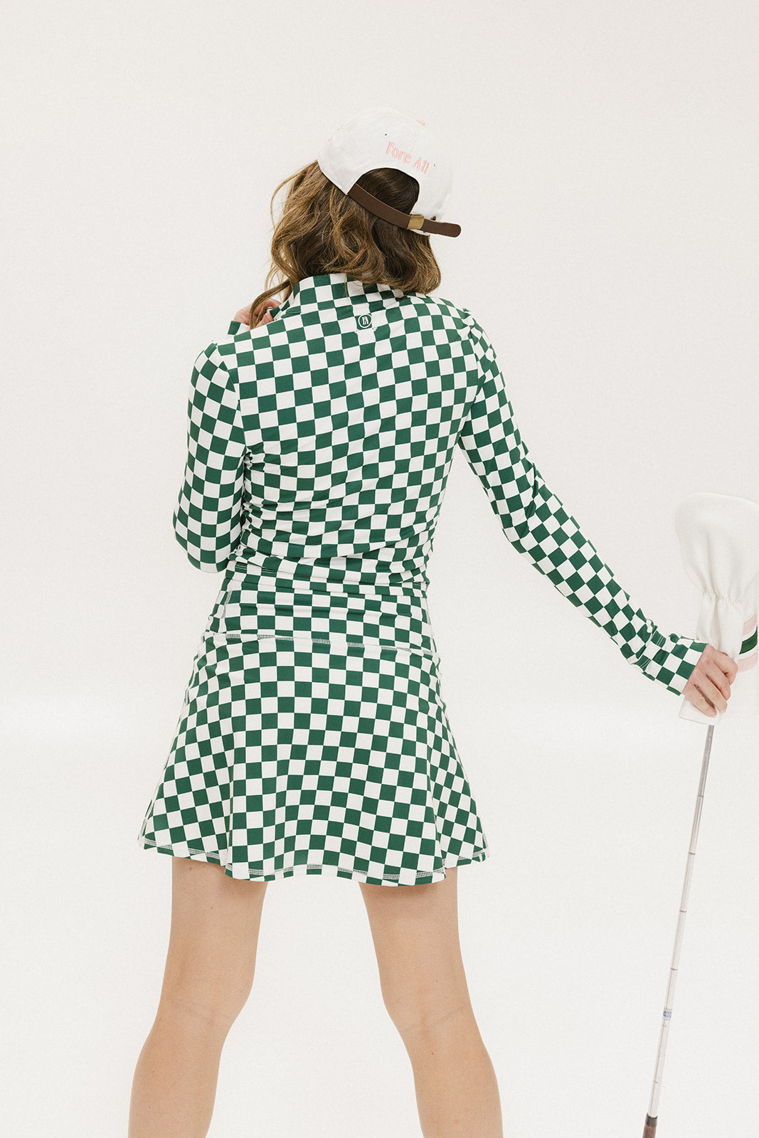 BEA BASE MOCK - GREEN/WHITE CHECKERED — BASIC-10-GREEN_WHITE-CHECKERED-ESSENTIALS_5.jpg