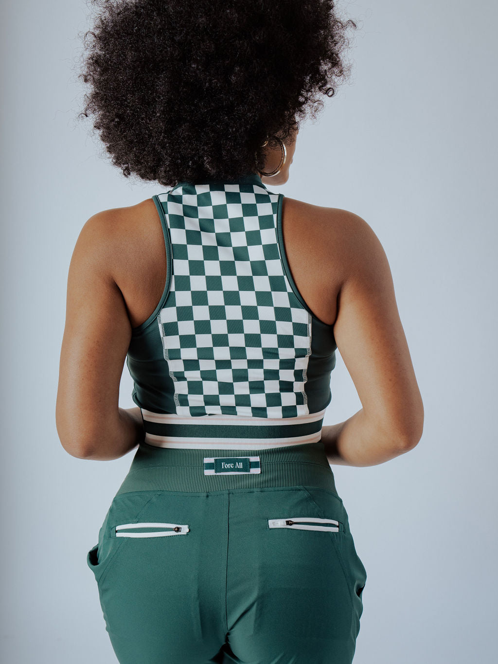 LOUISE FULL ZIP - GREEN/WHITE CHECKERED — DSC02138.jpg