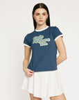 Ringer Tee - Girls Is Players Too Indigo