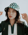 Austi Bucket Hat - Green Checkered